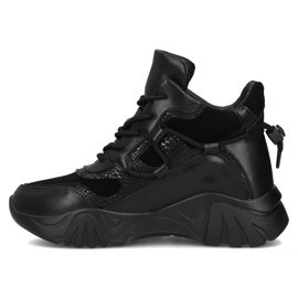 Cizme cu platforma din piele Filippo DBT6367/24 Bk, negre negru 2