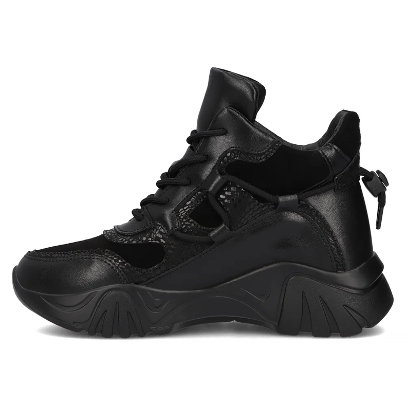 Cizme cu platforma din piele Filippo DBT6367/24 Bk, negre negru 2