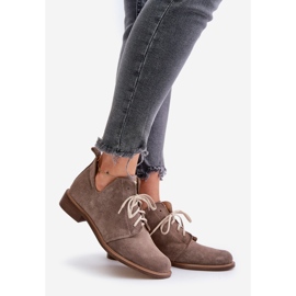 Zazoo 2959 Pantofi Oxfords Cu Siret Cu Toc Plat Bej Inchis 1 Zazoo 2959 Pantofi Oxfords Cu Siret Cu Toc Plat Bej Inchis 1