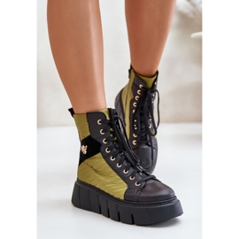 Botine din piele pe platformă Maciejka 06751-01 Negru 3