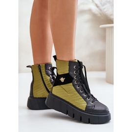 Botine din piele pe platformă Maciejka 06751-01 Negru 5