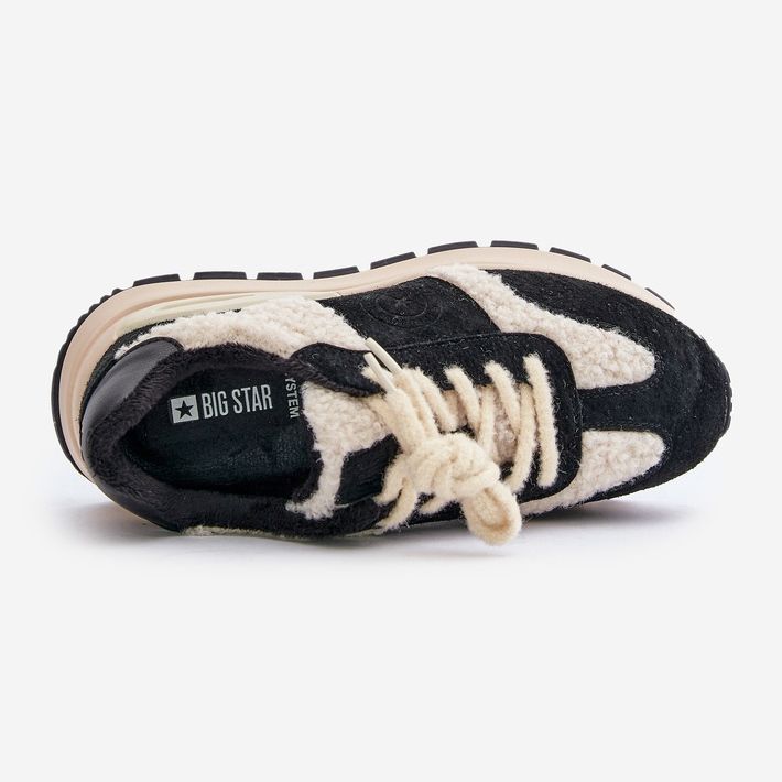 Pantofi de damă din piele izolată Big Star OO274A318 HI-POLY System Black negru 2