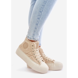 Pantofi Izolați De Damă Cu Blană De Oaie Big Star OO274A444 Bej 1
