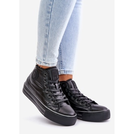 Big Star Pantofi de damă izolați pe platformă OO274A471 negri negru 1