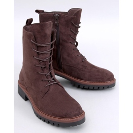 Botine Simmer Brown din piele intoarsa cu siret maro 1 Botine Simmer Brown din piele intoarsa cu siret maro 1