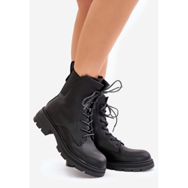 Jezzi Cizme Izolatoare Muncitor Cu Fermoar Leairae Negru 1