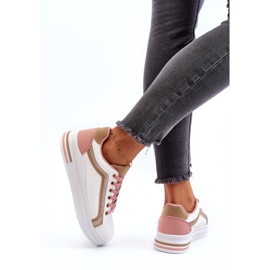 Sporturile pentru femei se strecoară cu sclipici bej alb 6