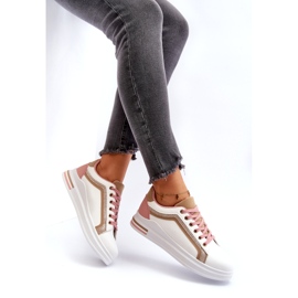 Sporturile pentru femei se strecoară cu sclipici bej alb 7