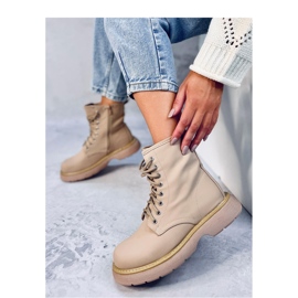 Botine cu șireturi Peddy Khaki - Inello bej 1
