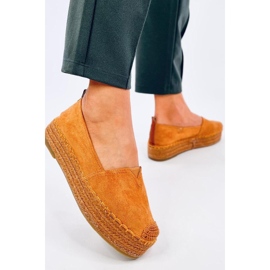 Espadrile cu talpa groasa Poulain Camel - Inello maro 1