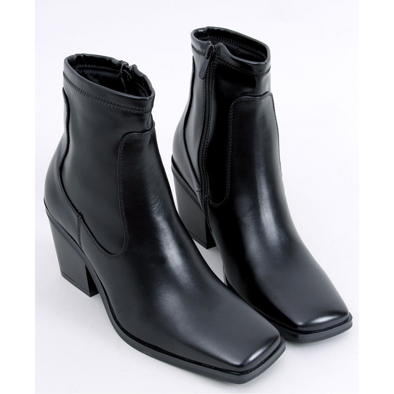 Botine negre cu toc Arya - Inello negru 1