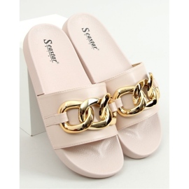 Flip Flops Bej Cu Lant CK203 Bej 1