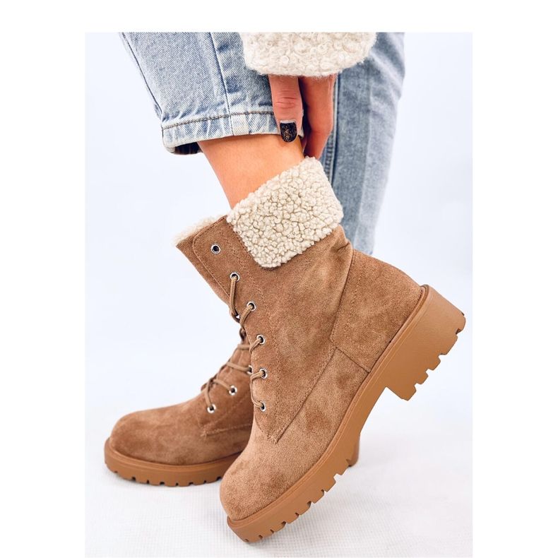 Botine Barkoi Camel cu siret - Inello maro 1