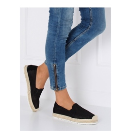 Espadrile negre de damă 6602 negru 1 Espadrile negre de damă 6602 negru 1