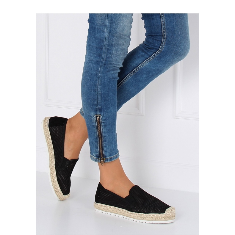 Espadrile negre de damă 6602 negru 1 Espadrile negre de damă 6602 negru 1