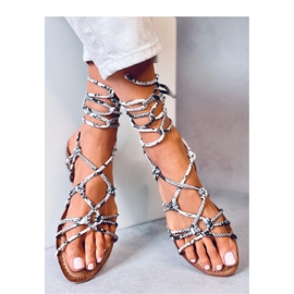 Sandale gladiator Morin Serpentine gri 1