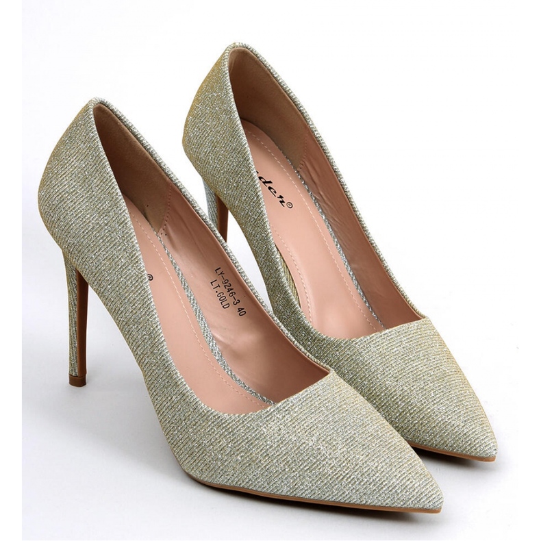 Tocuri înalte Anabelle LT.GOLD opalescente de damă - Inello galben 1