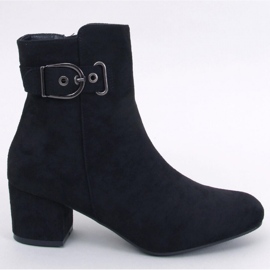 Botine negre cu toc Lanne - Inello negru 1