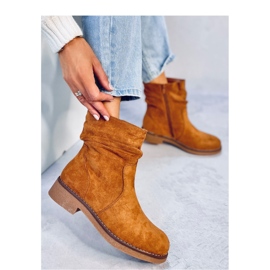 Botine cu volane Bracy Camel maro 1