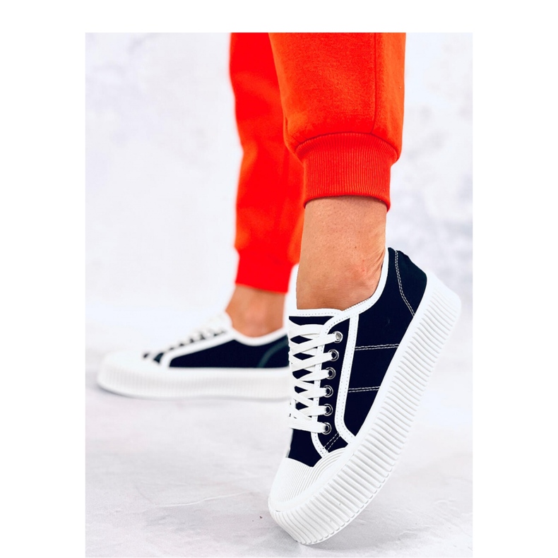 Tenisi dama pe platforma Black negru 1