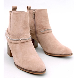 Botine Athing Khaki din piele intoarsa - Inello bej 1