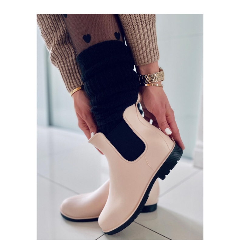 Cizme Chelsea de dama bej 2 Cizme Chelsea de dama bej 2