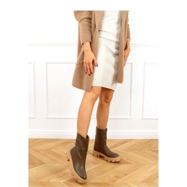 Botine verzi cu croială dreaptă verde 2