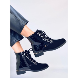Botine negre Ninas cu siret - Inello negru 2