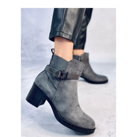Botine Yonda Gri cu toc stabil - Inello 2