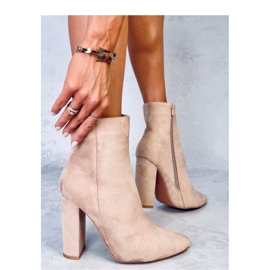 Botine Rivers Khaki cu toc înalt - Inello bej 2