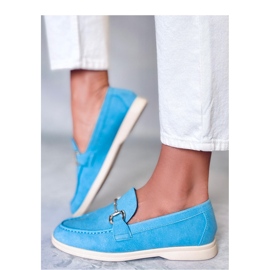 Mocasini de dama albastri albastru 2