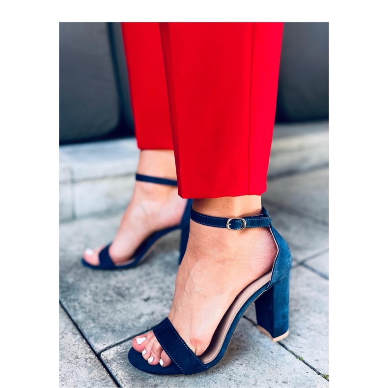 Sandale cu toc înalt bleumarin albastru 1