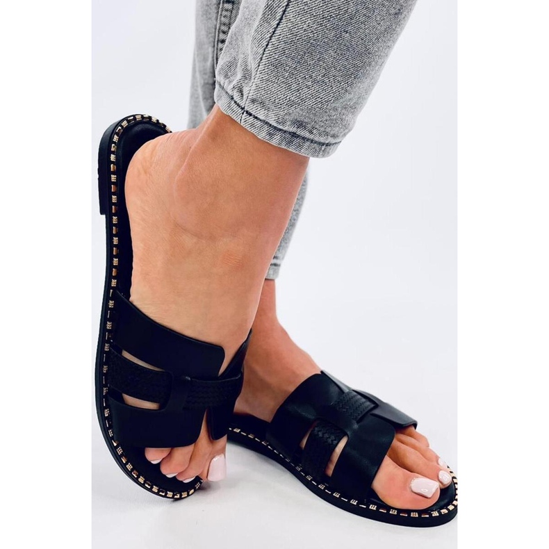 Flip-flops eleganti de dama Negri negru 1