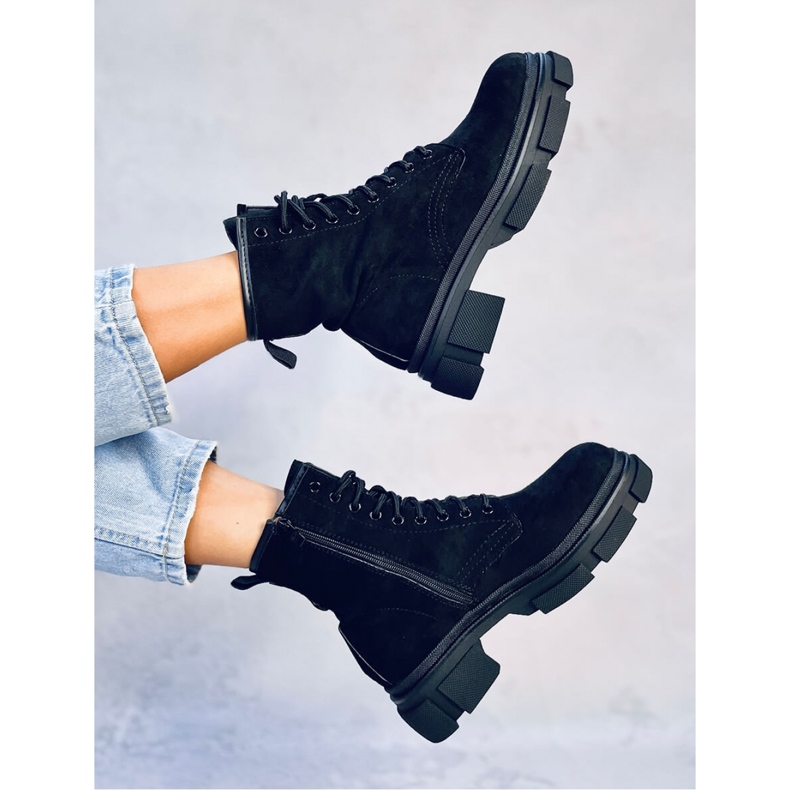 Baggers Dazy Black din piele intoarsa - Inello negru 2