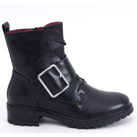 Botine Billy Black cu șireturi - Inello negru 1