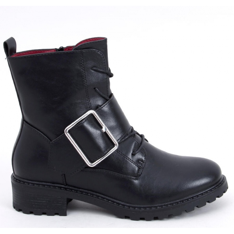 Botine Billy Black cu șireturi - Inello negru 1