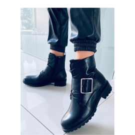 Botine Billy Black cu șireturi - Inello negru 2