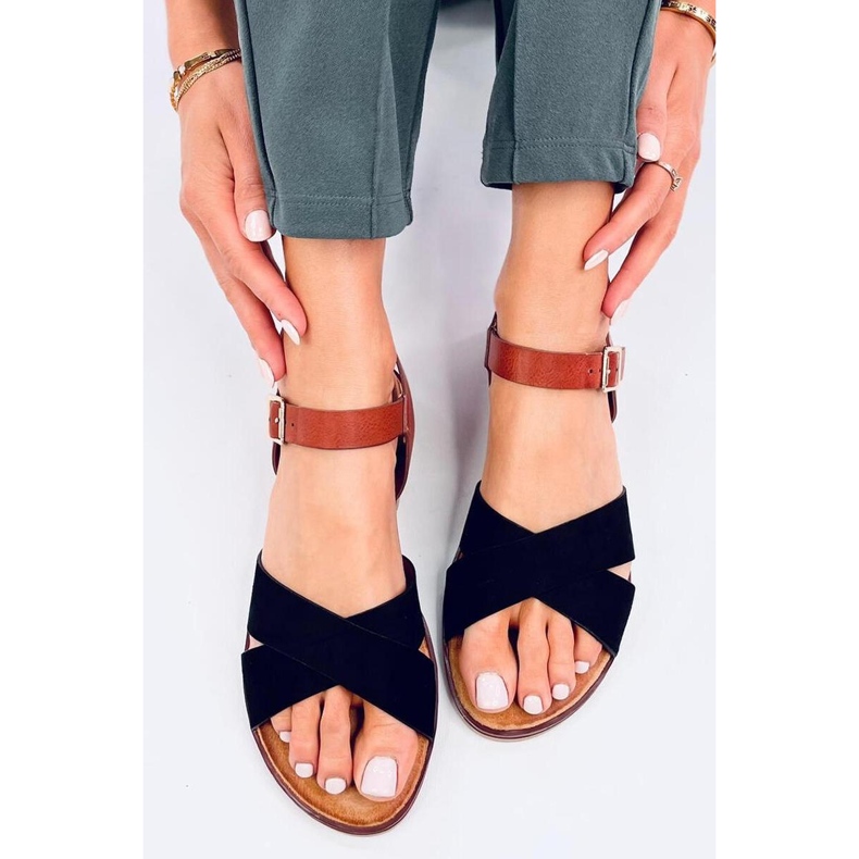 Sandale de damă ridicate negru 1