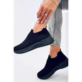 Pantofi sport cu șosete Fourny Allblack - Inello negru 2