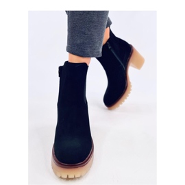 Cizme cu toc lat si protector Mattis Black - Inello negru 2