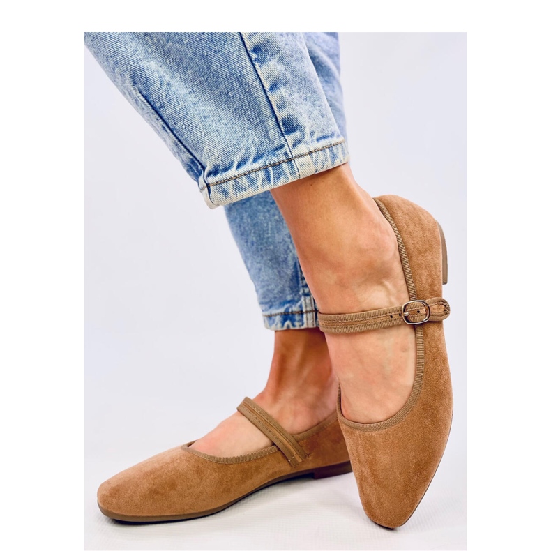 Balerini stil Mary Jane kaki maro 2 Balerini stil Mary Jane kaki maro 2