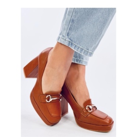 Mocasini camel cu toc inalt maro 1 Mocasini camel cu toc inalt maro 1