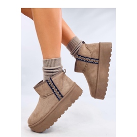 Weyan Khaki - Cizme de zapada cu platforma scurta Inello maro 1