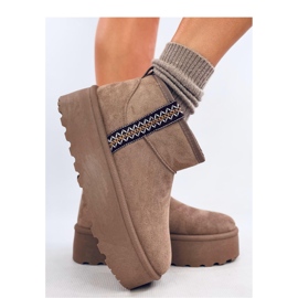 Weyan Khaki - Cizme de zapada cu platforma scurta Inello maro 2