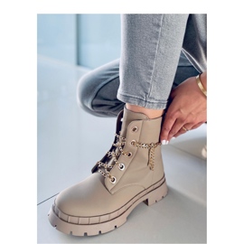 Botine Lohan Apricot cu siret - Inello bej 3