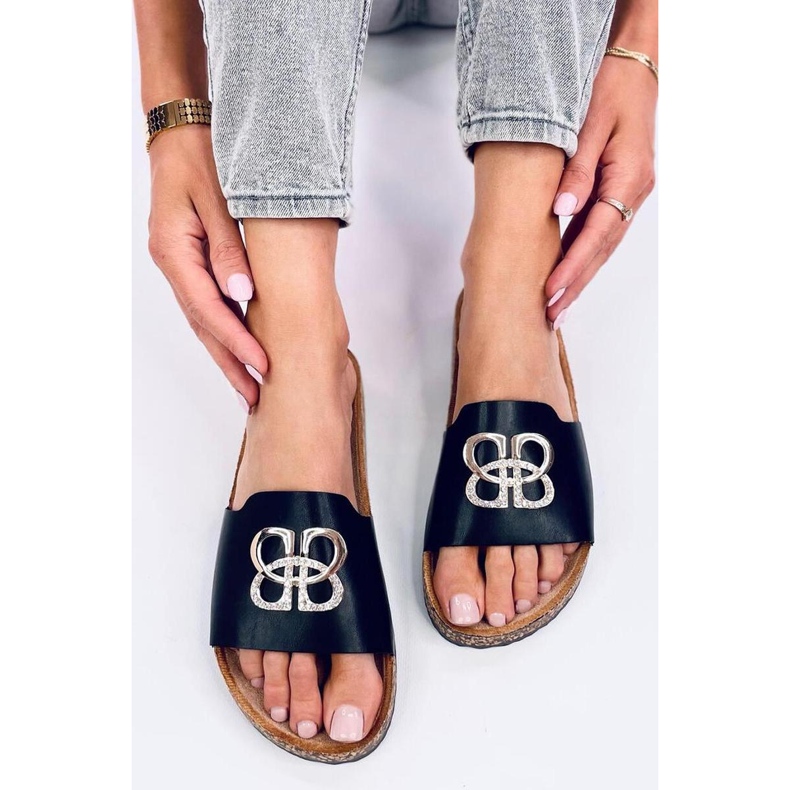 Glisoare din plută cu zirconi Negru 1 Glisoare din plută cu zirconi Negru 1