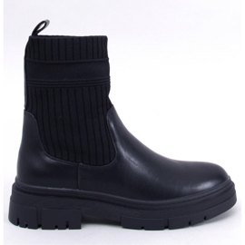 Botine cu partea superioară elastică Demus Black - Inello negru 1