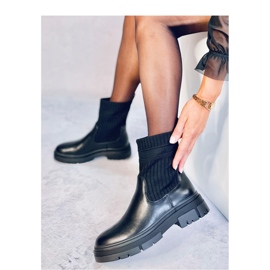 Botine cu partea superioară elastică Demus Black - Inello negru 4