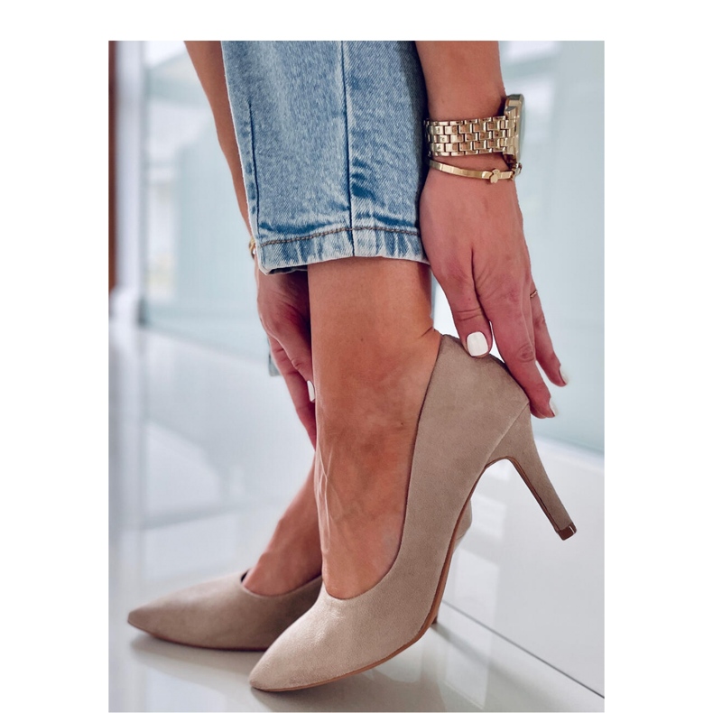 Tocuri clasice de damă Eurielle Khaki - Inello bej 2 Tocuri clasice de damă Eurielle Khaki - Inello bej 2