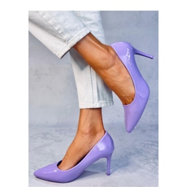 Pompe stiletto lacuite Charlotte Purple - Inello violet 2